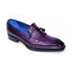 Emilio Franco "Tommaso" Purple Genuine Italian Calf Leather Tassel Loafers.